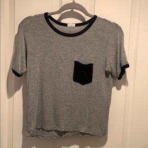 Brandy Melville cropped pocket tee
